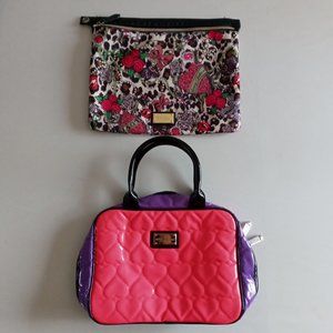 Betsey Johnson Cosmetic Case  and makeup bag